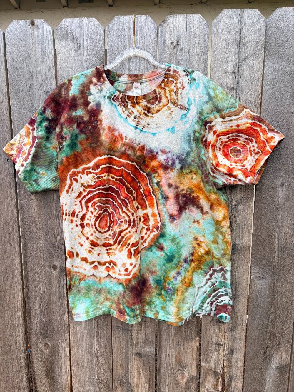 Handmade Geode tie dye t-shirt Ice dyed